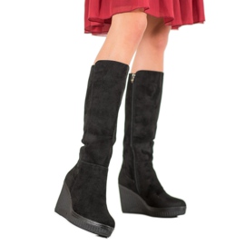Filippo Bottes compensées noires le noir 3