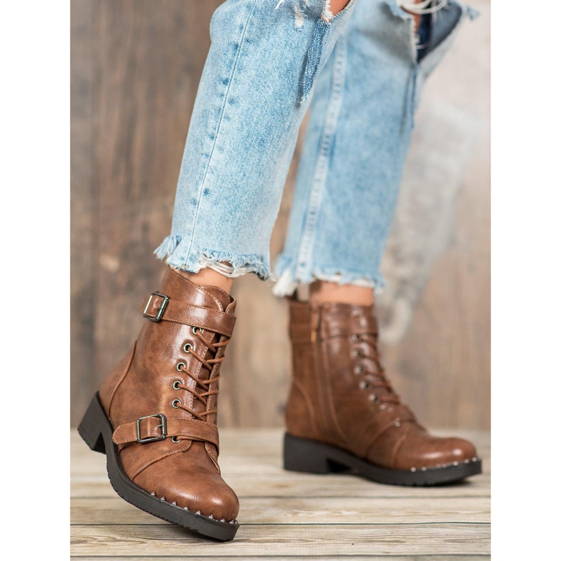 Cm Paris Bottes à lacets avec boucle brun 2 Cm Paris Bottes à lacets avec boucle brun 2