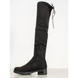 SHELOVET Bottes noires au-dessus du genou 1