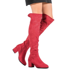 SHELOVET Bottes rouges au-dessus du genou 1 SHELOVET Bottes rouges au-dessus du genou 1