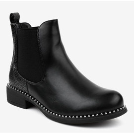 Bottines Chelsea plates noires HQ100 le noir 1