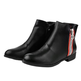 Bottines plates femme en daim noir 88-269 le noir 2