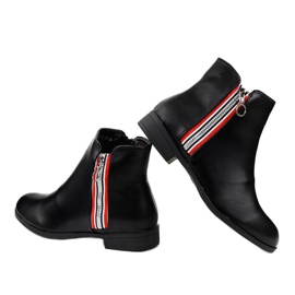 Bottines plates femme en daim noir 88-269 le noir 3