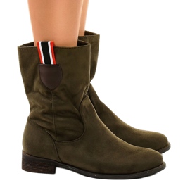 Bottines plates isolées vertes 99-110 2