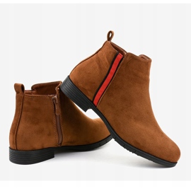 Bottines plates femme marron avec fourrure C08 brun 4