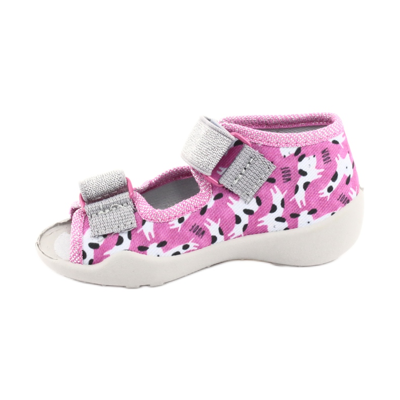 Chaussures enfant Befado 242P095 blanc noir rose gris 1