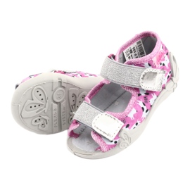 Chaussures enfant Befado 242P095 blanc noir rose gris 4