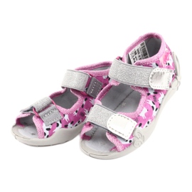Chaussures enfant Befado 242P095 blanc noir rose gris 2