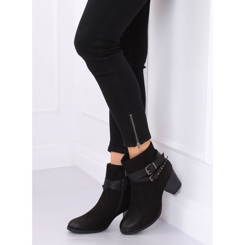 Bottes sur un talon stable noir G-35 Noir 1