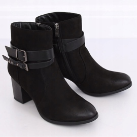 Bottes sur un talon stable noir G-35 Noir 4