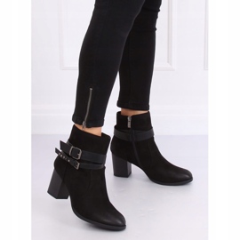Bottes sur un talon stable noir G-35 Noir 2