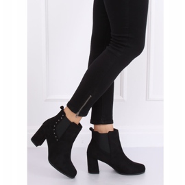 Bottines noires à talons hauts noir 8063 Noir le noir 1