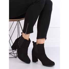 Bottines noires à talons hauts noir 8063 Noir le noir 2