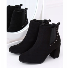 Bottines noires à talons hauts noir 8063 Noir le noir 3