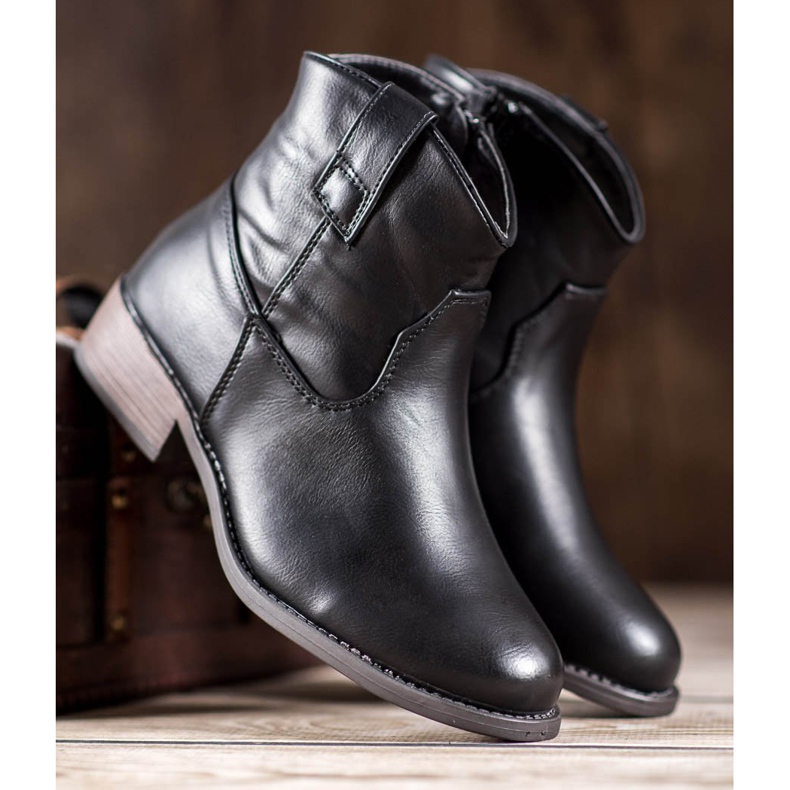 Nio Nio Bottes de cowboy noires le noir 1