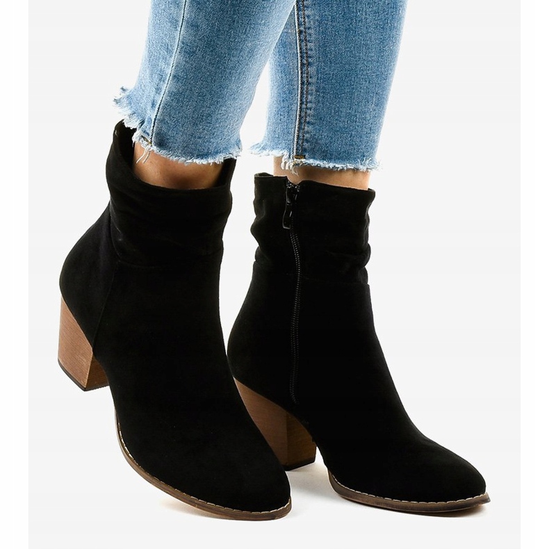 Santiags en daim noir E2250 2