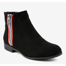 Bottines plates noires pour femme 88-269 le noir 1