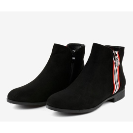 Bottines plates noires pour femme 88-269 2