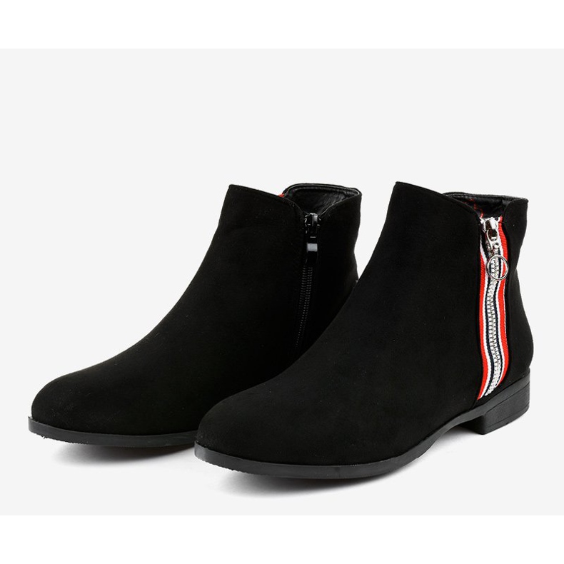 Bottines plates noires pour femme 88-269 le noir 2