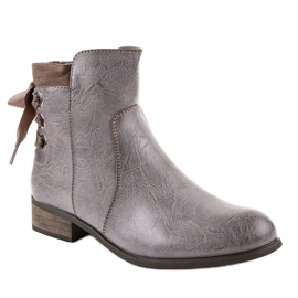 Bottines plates kaki avec fourrure 1184-PA multicolore vert 1
