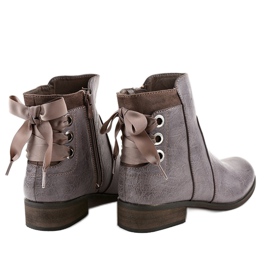 Bottines plates kaki avec fourrure 1184-PA multicolore vert 3