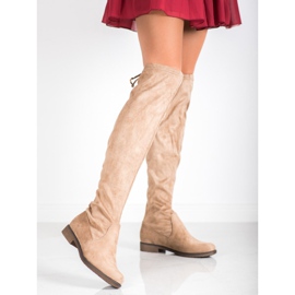 J. Star Cuissardes en daim avec un lien beige 3
