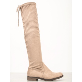 J. Star Cuissardes en daim avec un lien beige 1
