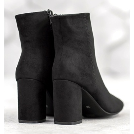 Super Mode bottines hautes sur un poteau le noir 1