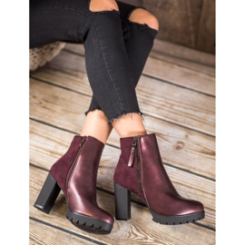 Bestelle Bottines bordeaux sur la plateforme rouge 2 Bestelle Bottines bordeaux sur la plateforme rouge 2