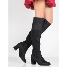 Clowse Bottes hautes en daim le noir 3