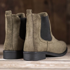 Ideal Shoes Bottines chelsea décontractées vert 1