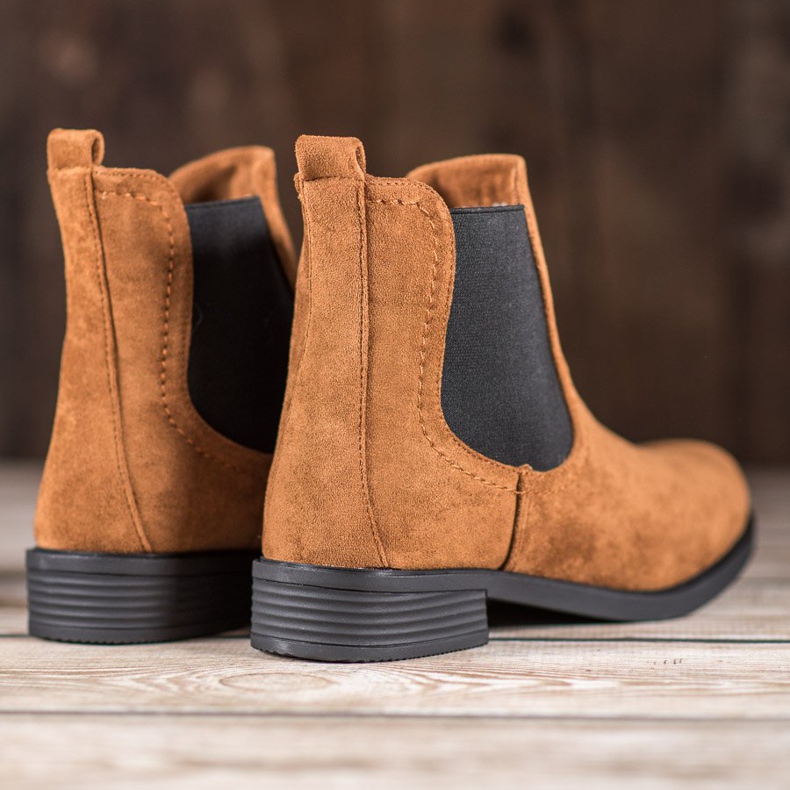 Ideal Shoes Bottines chelsea décontractées brun 1