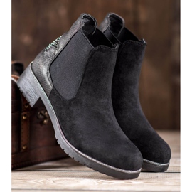SHELOVET Bottines Chelsea avec une étoile le noir 1