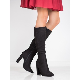 Seastar Bottines sexy en daim le noir 1