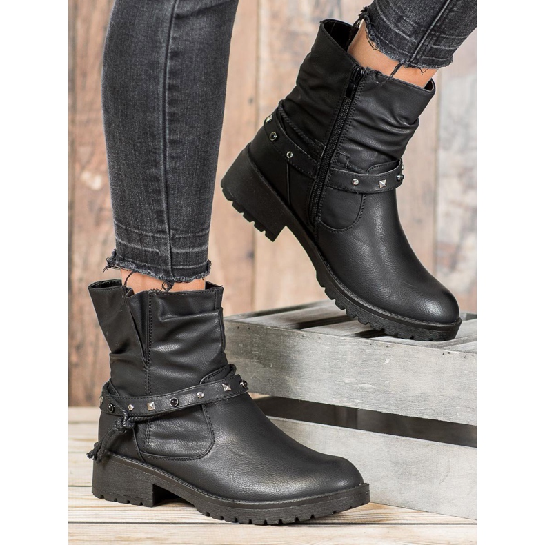 CABIN Ouvriers avec ceinture décorative le noir 2