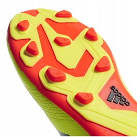 Jr adidas Predator 18.4 FxG Jr DB2321 chaussures de football multicolore vert 5
