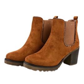 Bottines marron avec un élastique M10-7 brun 3
