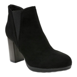 Bottines en daim noir sur le poteau H9261 Jodhpur le noir 1