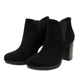 Bottines en daim noir sur le poteau H9261 Jodhpur le noir 3