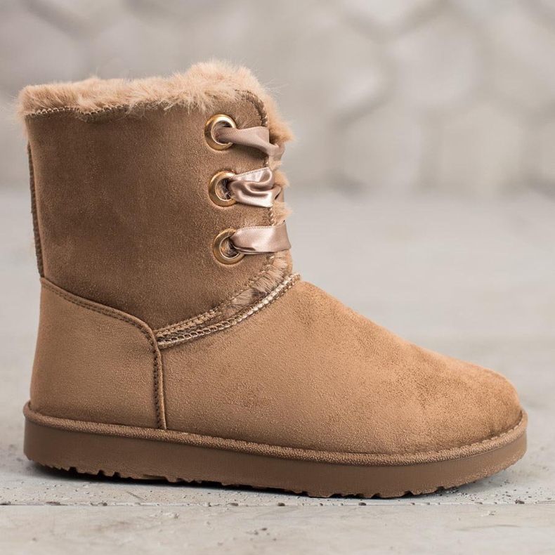 Kylie Bottes de neige nouées brun 1 Kylie Bottes de neige nouées brun 1