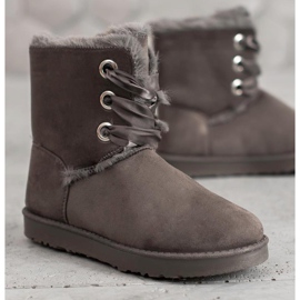 Kylie Bottes de neige nouées gris 1 Kylie Bottes de neige nouées gris 1