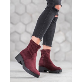 SHELOVET Bottines bordeaux sur la plateforme rouge 1 SHELOVET Bottines bordeaux sur la plateforme rouge 1