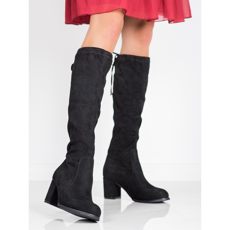 J. Star Bottes en daim classiques le noir 1