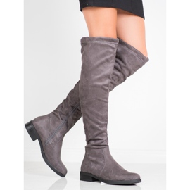 Super Mode Bottes en daim gris 2