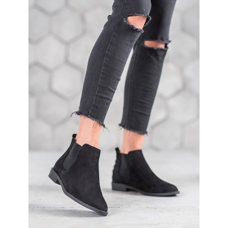 SHELOVET Bottines Chelsea avec perles noir 2