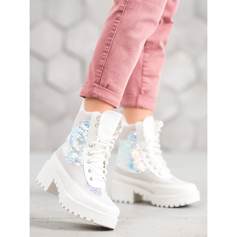 Seastar Bottes sur la plate-forme de mode blanc 1