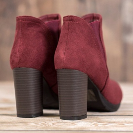 SHELOVET Bottines à enfiler sur un poteau rouge 2