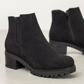 J. Star Bottines en daim sur la plate-forme le noir 3