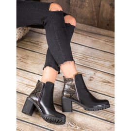 Seastar Bottes plateforme à imprimé serpent le noir 3