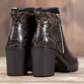 Seastar Bottes plateforme à imprimé serpent le noir 4